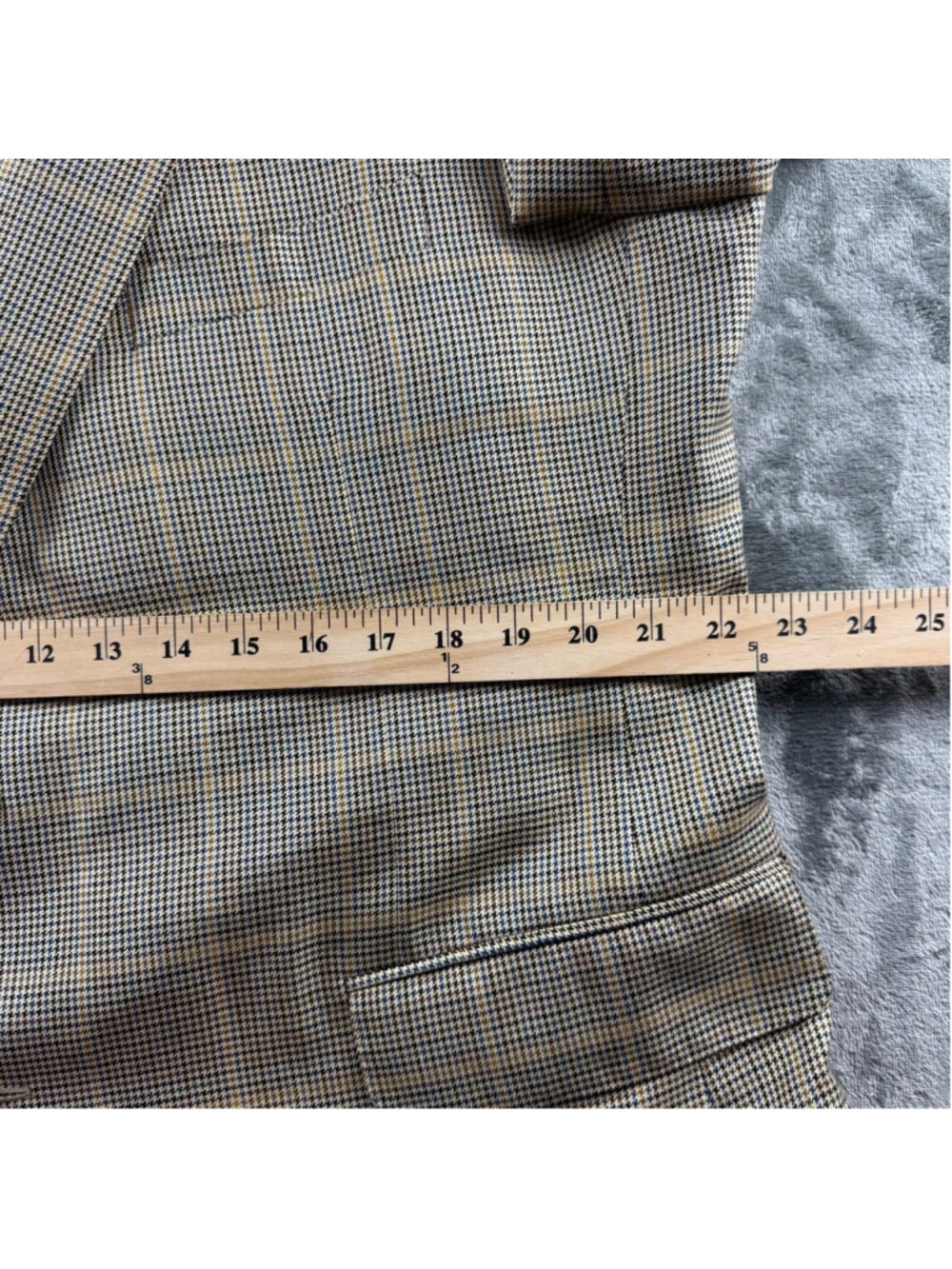 Holt Renfrew Samuelsohn Blazer Men 48R Silk Wool Micro Check Quiet Luxury Beige - Picture 12 of 16